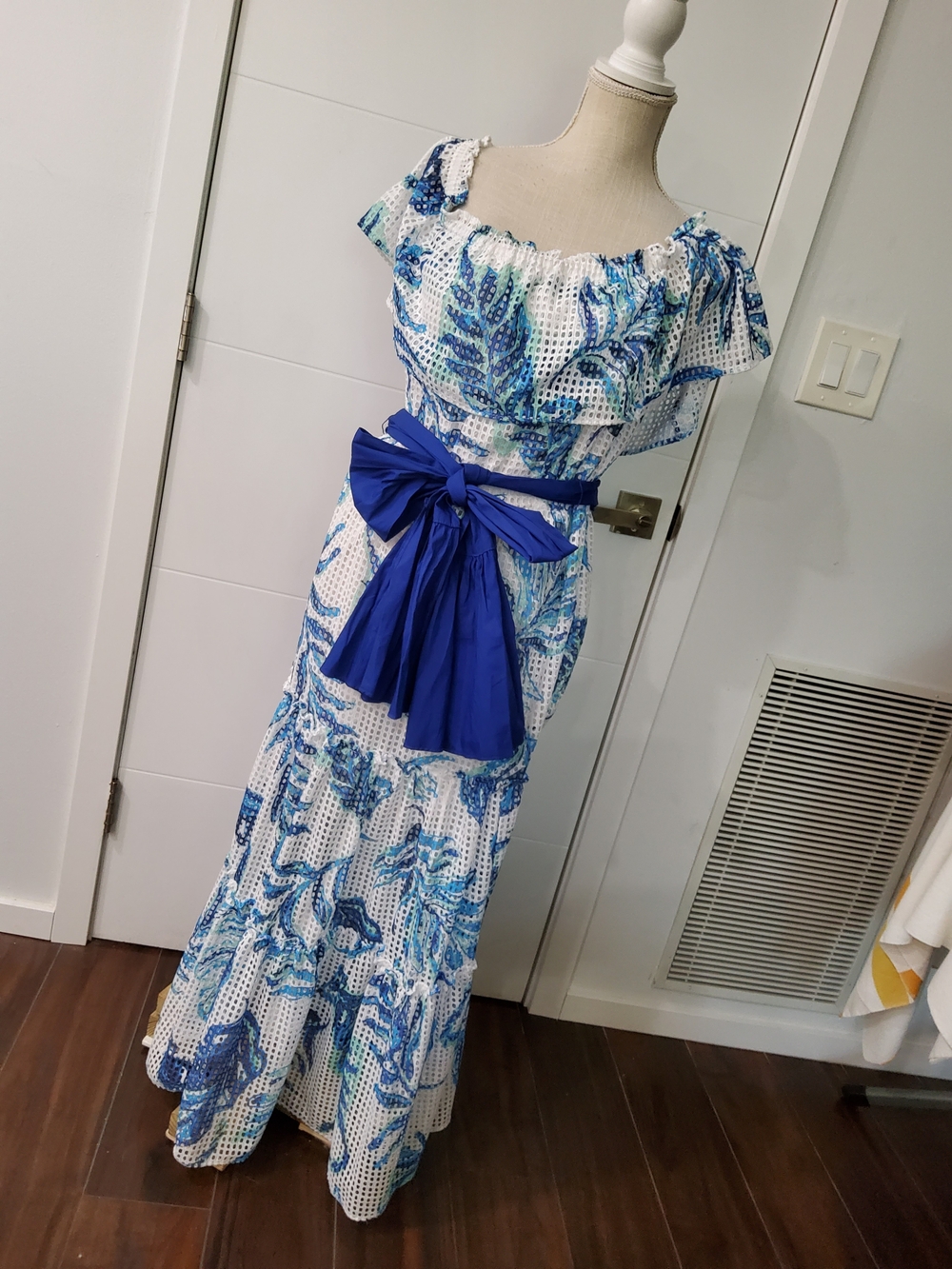 Lilly Pulitzer Sona Off-The-Shoulder Midi Dress Size L